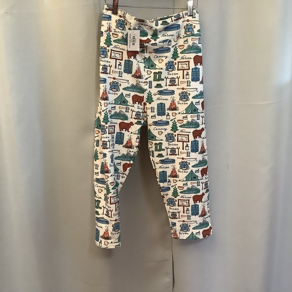 Luv21 Leggings Yoga Capris Cropped Women’s Extra Plus Curvy 3X-5X Gone Camping